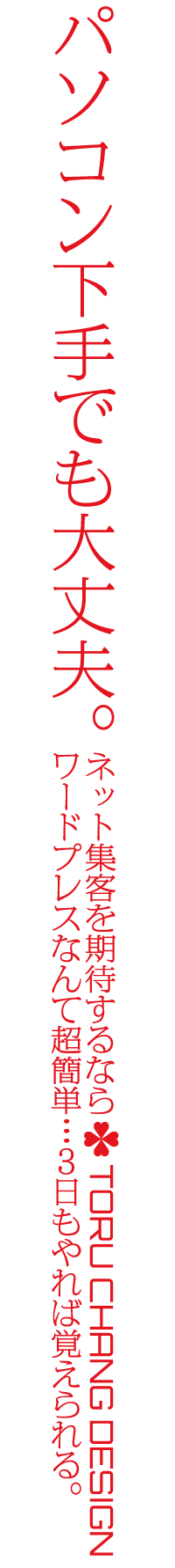 パソコン下手でも大丈夫｜WordPressブログ・ホームページのSEO対策・SEO改善・SEO診断｜ネット集客・Google/SEO対策｜コンテンツSEO・テクニカルSEO｜富山から全国対応【TORU CHANG DESIGN】toruchang-seo.com