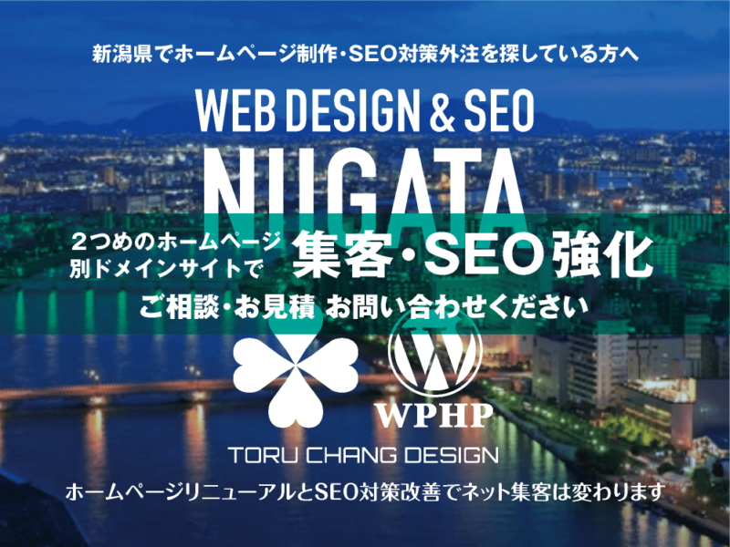 新潟県でネット集客・SEO対策強化｜2ND SITE PLAN｜2つめのホームページ制作プラン｜サテライトサイトでSEO改善｜toruchang-seo.com