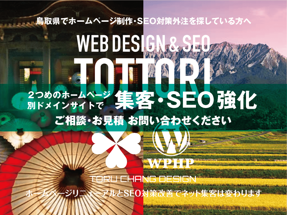 鳥取県でネット集客・SEO対策強化｜2ND SITE PLAN｜2つめのホームページ制作プラン｜サテライトサイトでSEO改善｜toruchang-seo.com